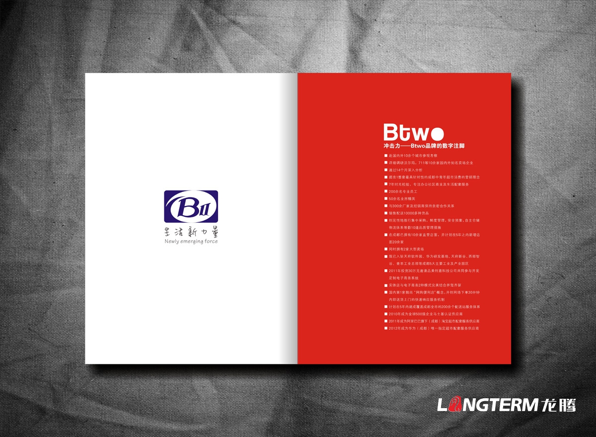 BTWO便利店形象宣传画册设计|成都超市形象店旗舰店实体店宣传册设计公司