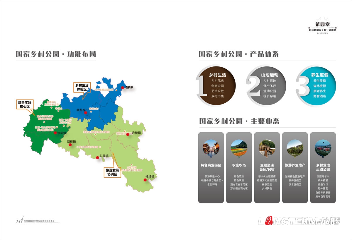 丹棱县乡村公园招商推介会手册设计|中国大雅家园生态清新自然旅游发展宣传册设计效果图