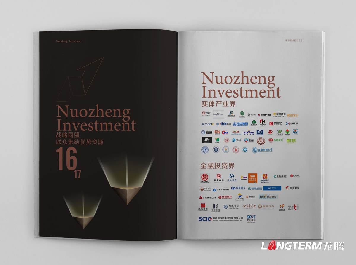 四川投资管理公司形象宣传册设计效果图|投资管理企业品牌画册设计印刷制作