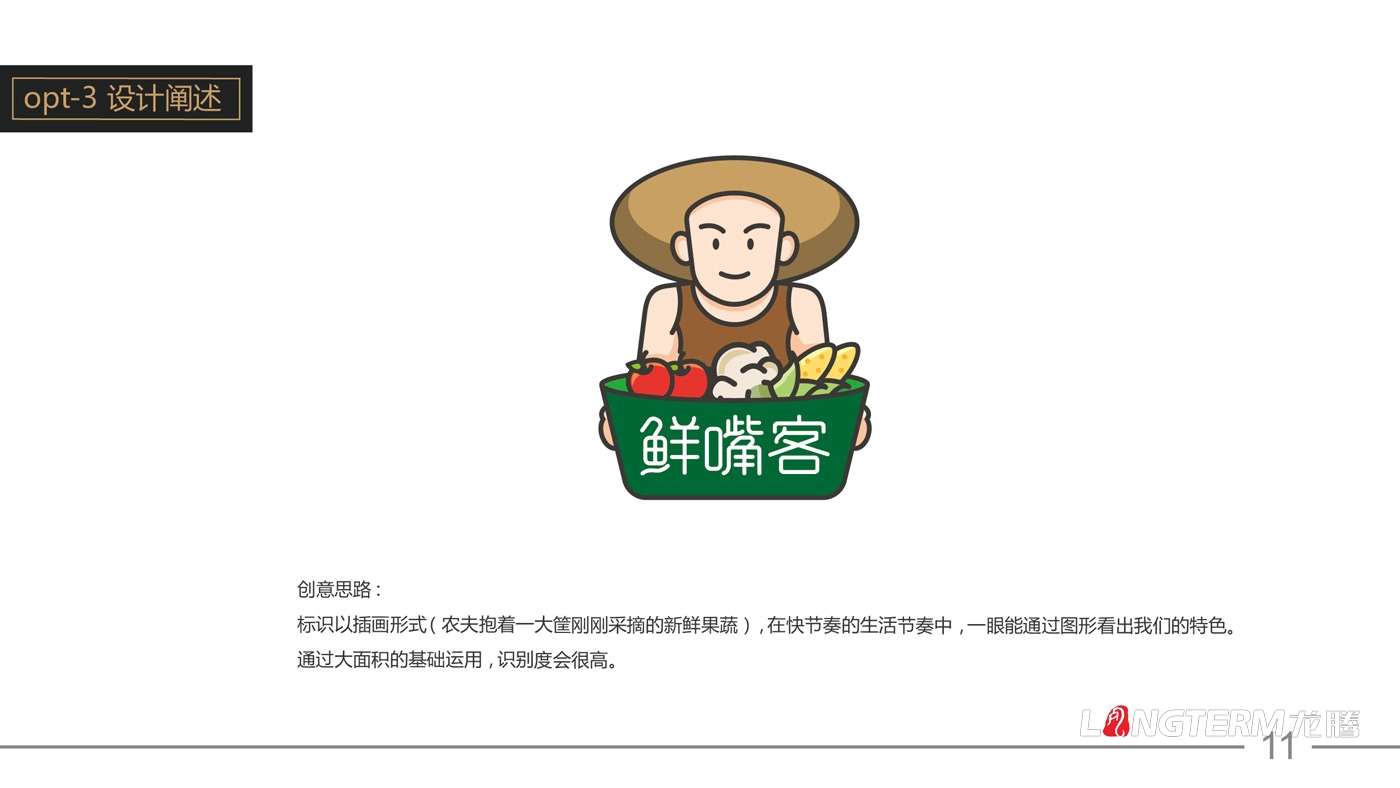 鲜嘴客品牌标志设计_农业食品公司品牌LOGO形象设计公司