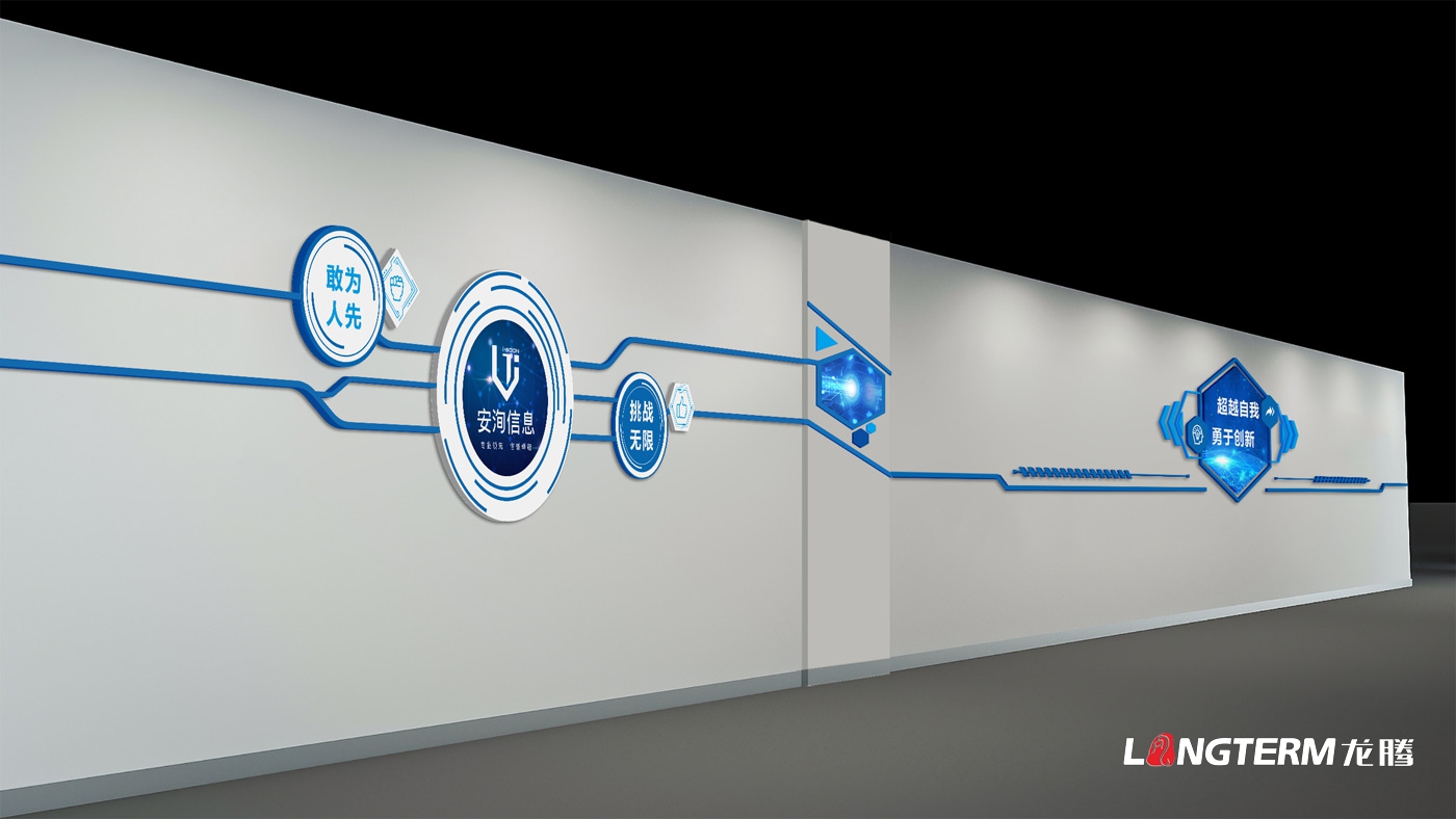 四川安洵信息技术有限公司1-5楼办公楼文化氛围营造_党建室、办公室、形象墙、国道、楼道、文化墙设计
