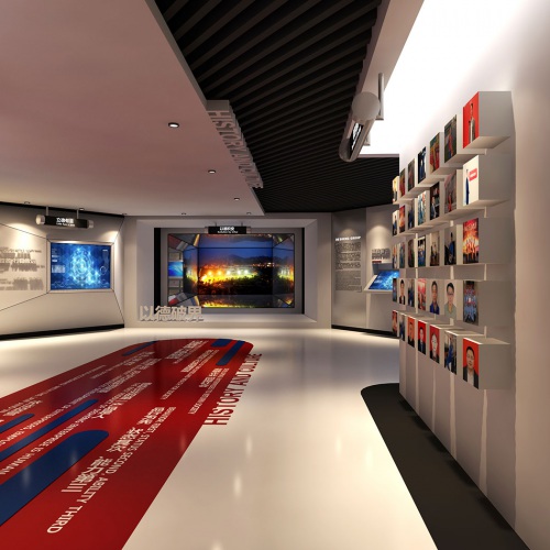 企业展厅-四川乐山德胜集团科技化、互动化、数字化展厅策划与设计效果图方案