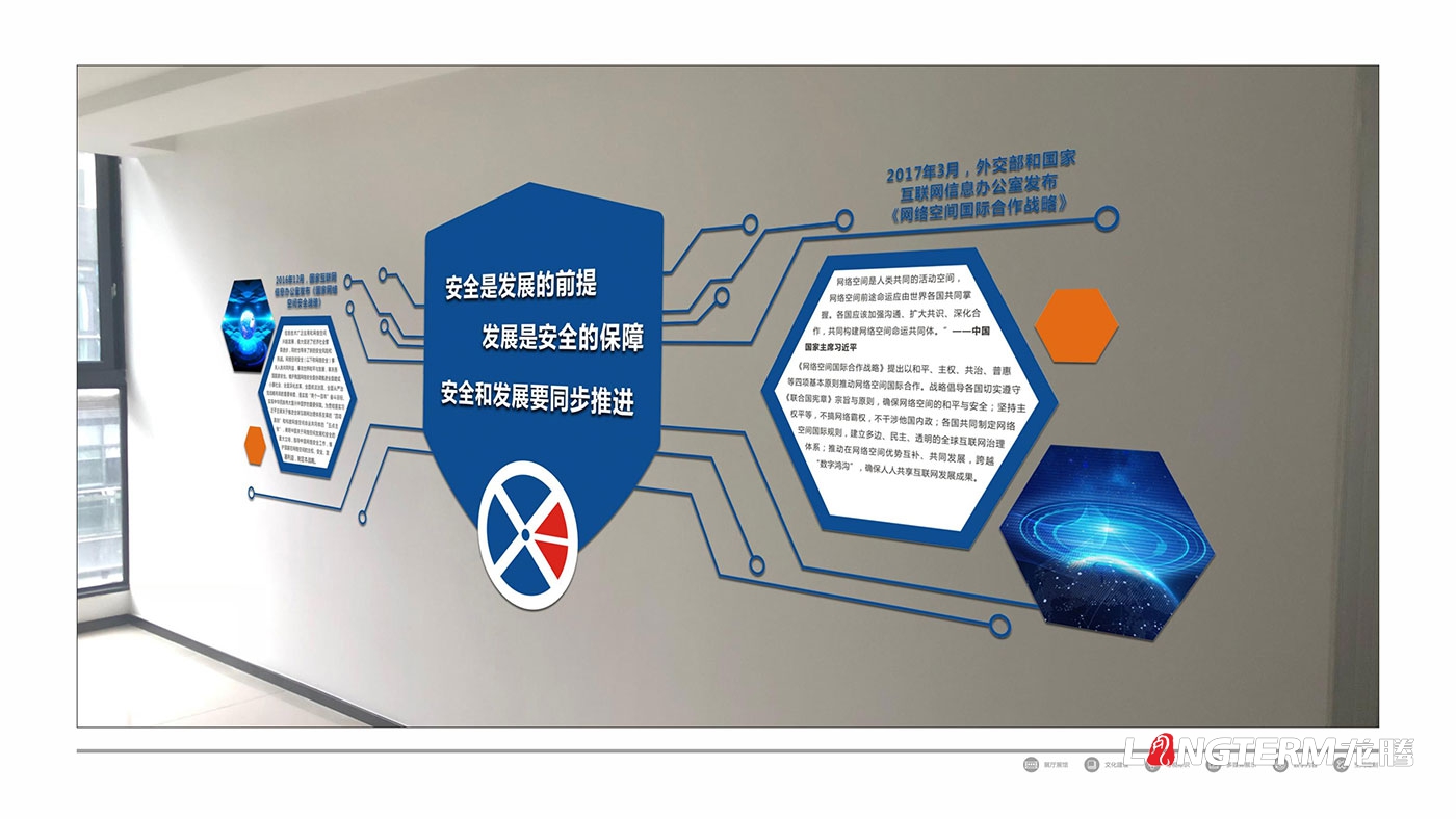 中成基业消安智能网络安全技术文化墙设计效果